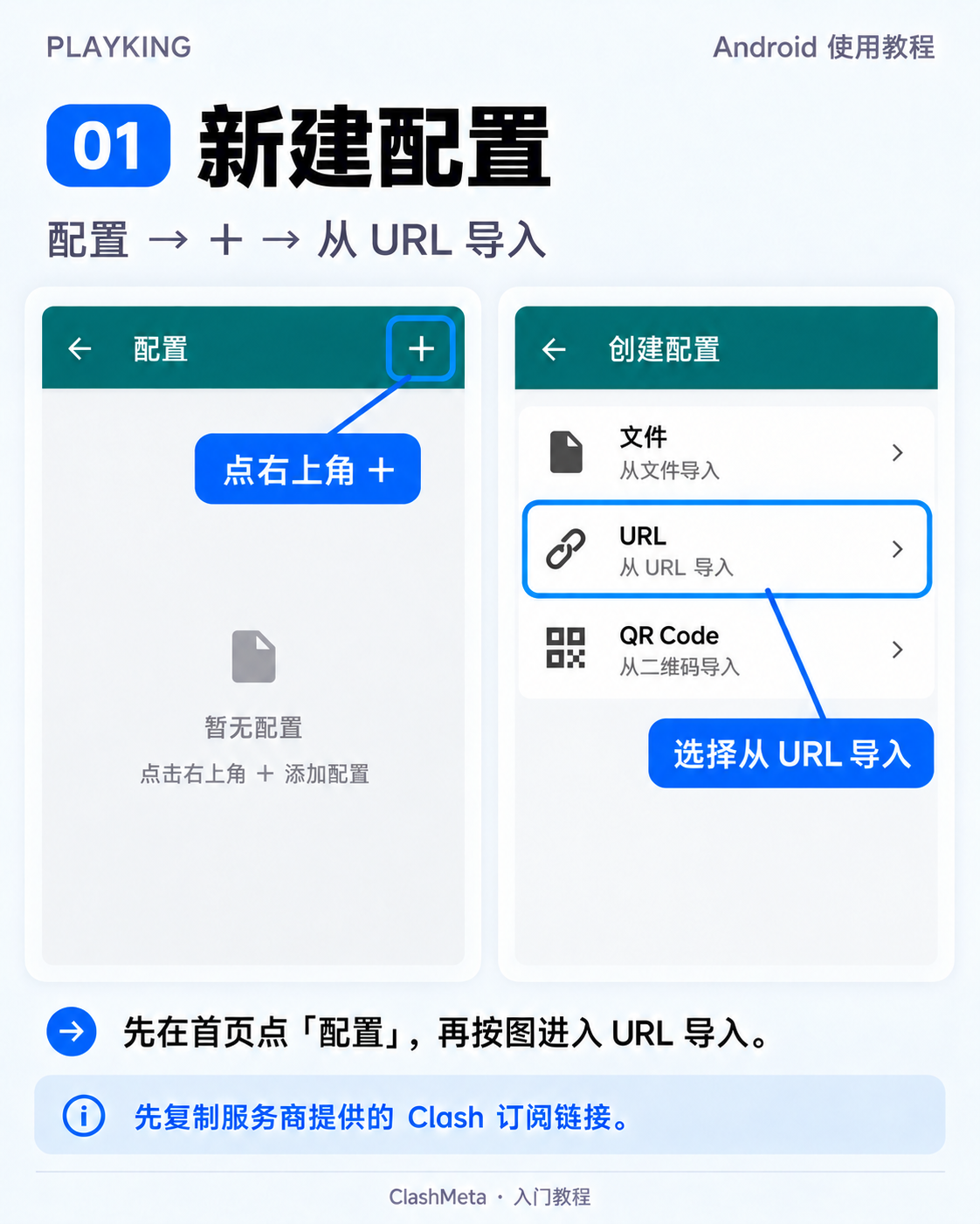 在配置页面点右上角加号,再选择从URL导入